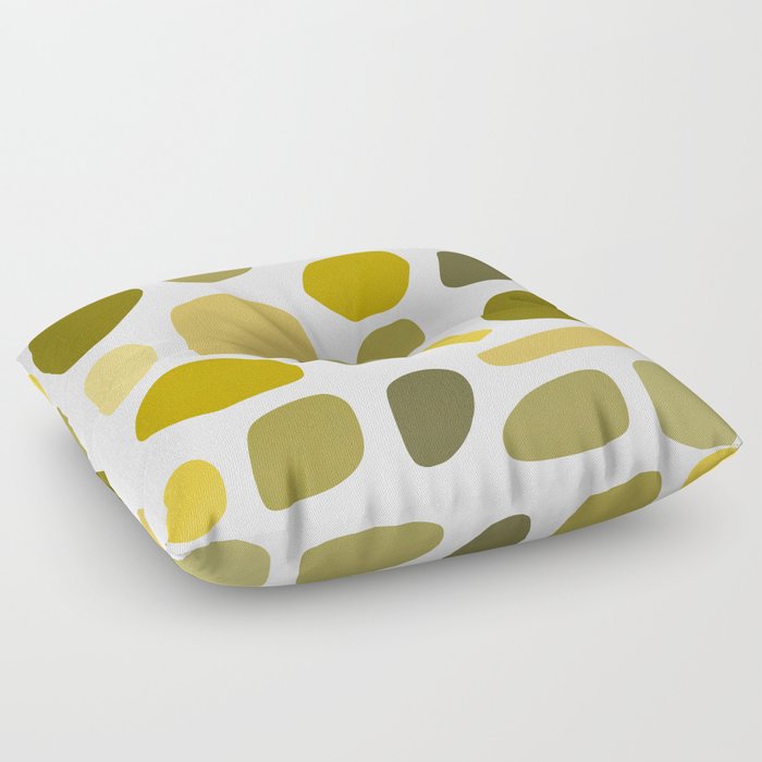Geometric minimal color stone composition 3 Floor Pillow