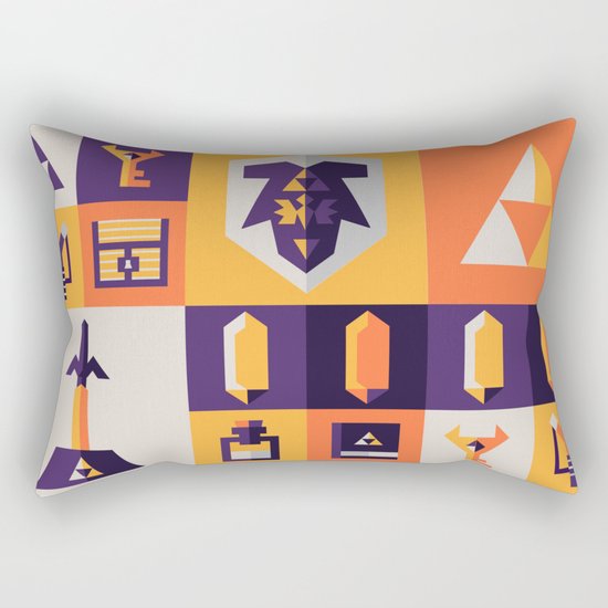 Legend of Zelda Items Rectangular Pillow