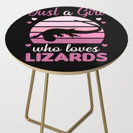 Just A Girl Who Loves Lizards Cute Lizard Side Table