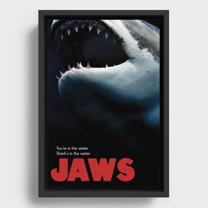 Jaws Framed Canvas