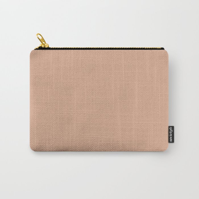 Soft Pastel Brownish Pink Solid Color Hue Shade - Patternless Carry-All Pouch
