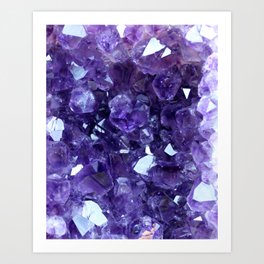 Raw Amethyst - Crystal Cluster Art Print