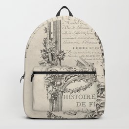 French antique illustration Backpack