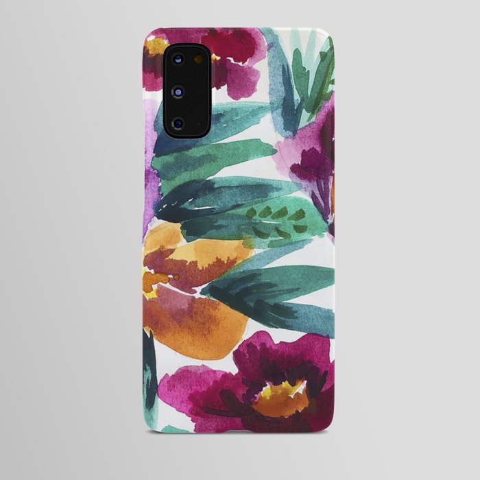 flores acuarela Android Case