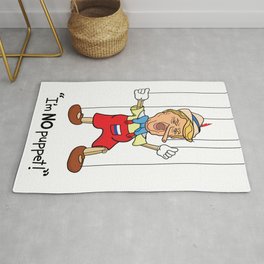 Funny Donald Trump Pinocchio I'm No Puppet Area & Throw Rug