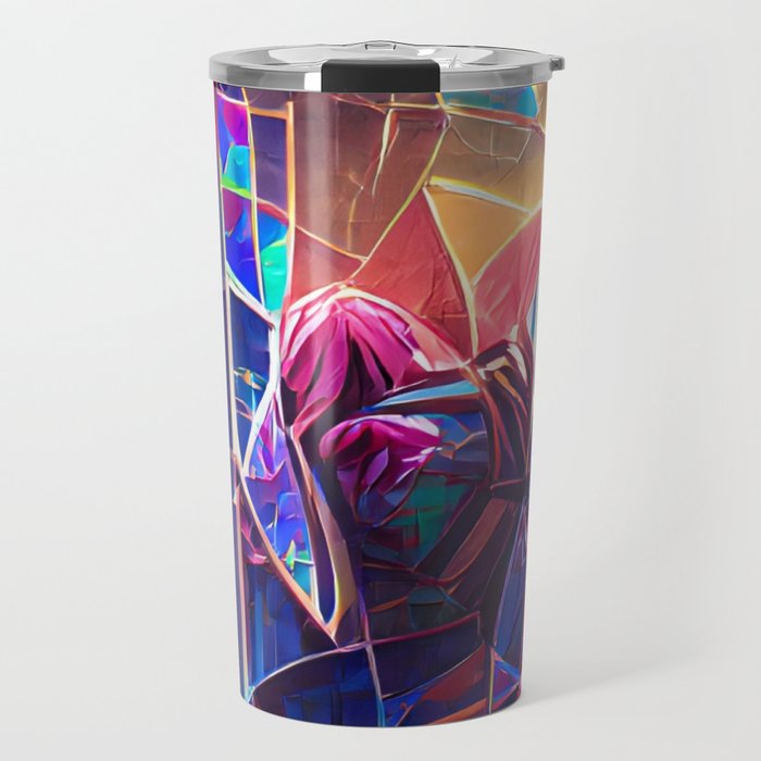 Stained Glass Abstraction Travel Mug