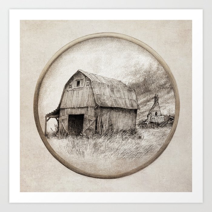 Old Barn Art Print By Opifan64 Society6