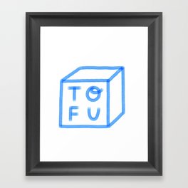 Tofu cube Framed Art Print