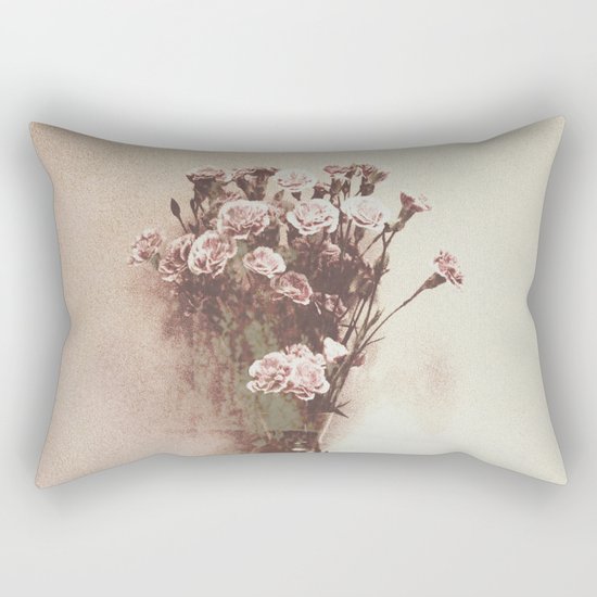 Abstract Vintage Flowers Rectangular Pillow