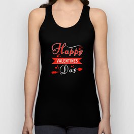 Greetings Typography Hearts Day Valentines Day Unisex Tank Top