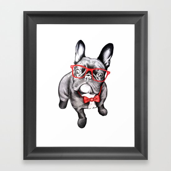 Happy Dog Framed Art Print