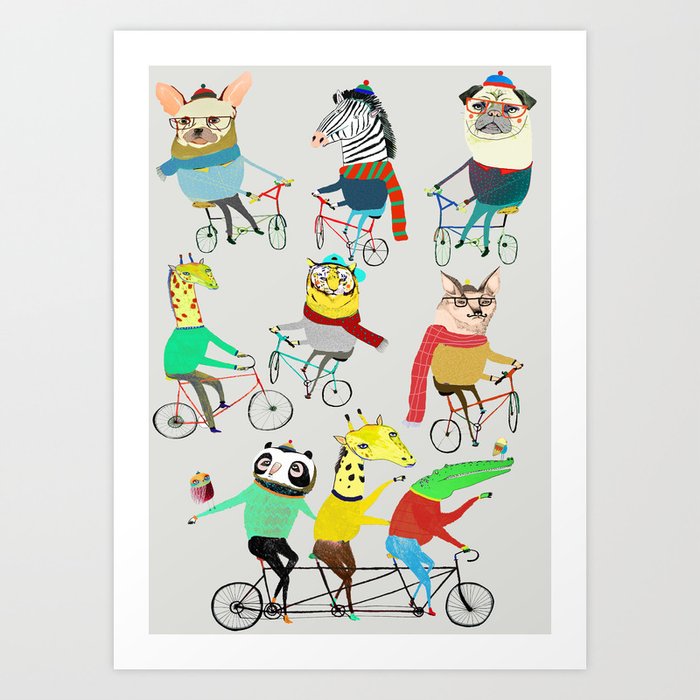 Bikers. Art Print