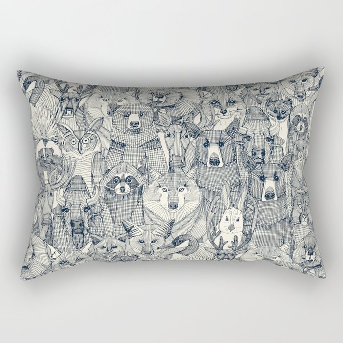 Society6 Just Owls Black White by Sharon Turner on Rectangular Pillow X-Large 28 x 20 