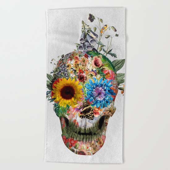Skull - Punks Not Dead II Beach Towel