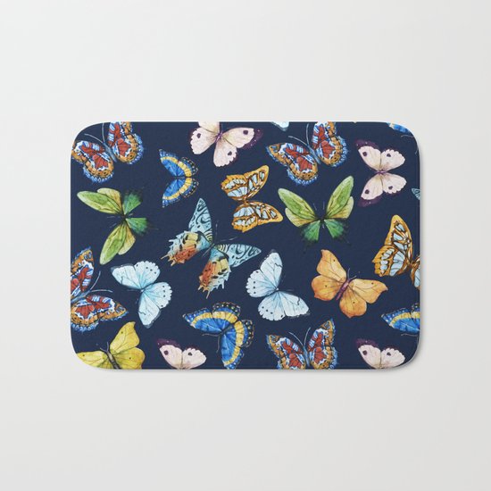 Butterfly Pattern 03 Bath Mat