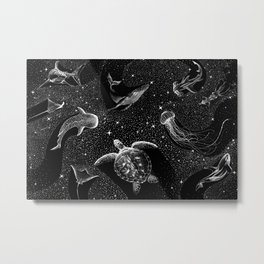 Cosmic Ocean (Black Version) Metal Print