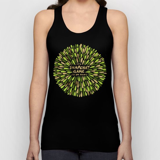 Snapchat – Green & Gold Unisex Tank Top