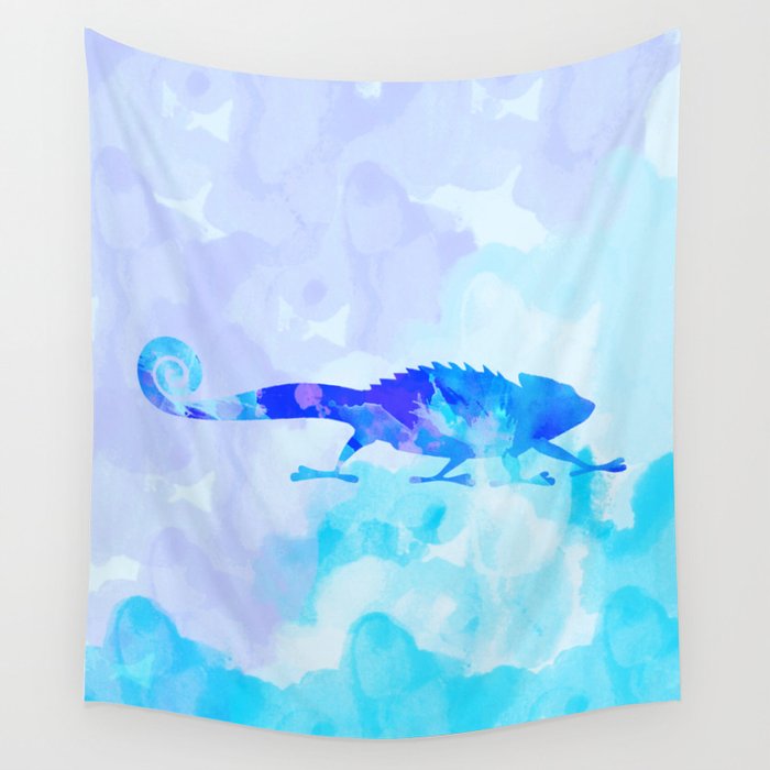 Abstract Chameleon Reptile Wall Tapestry