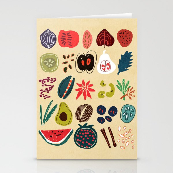 Fruit and Spice Rack Stationery Cards