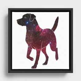 Space Labrador Framed Canvas