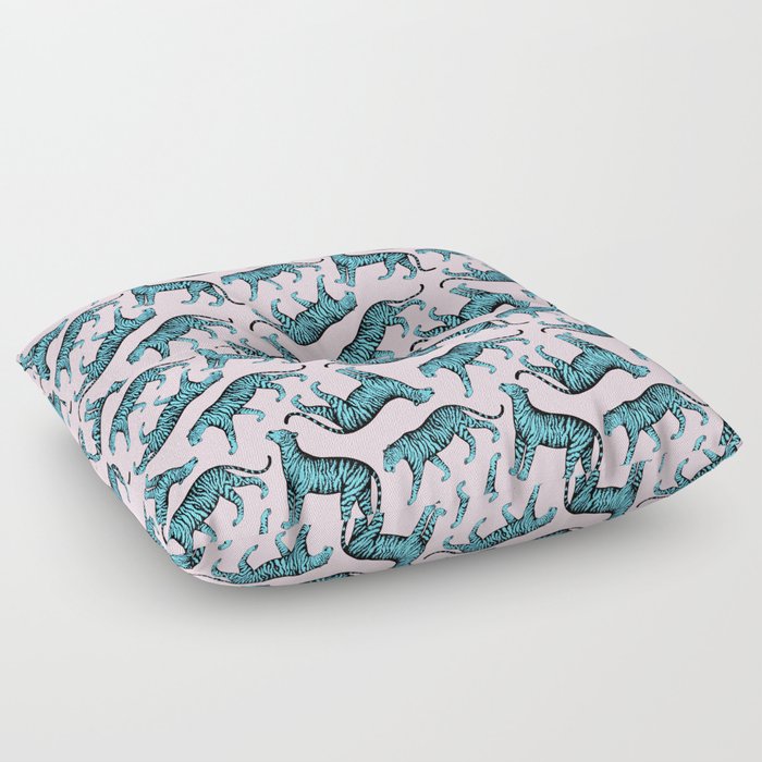 Tigers (Pink and Blue) Floor Pillow