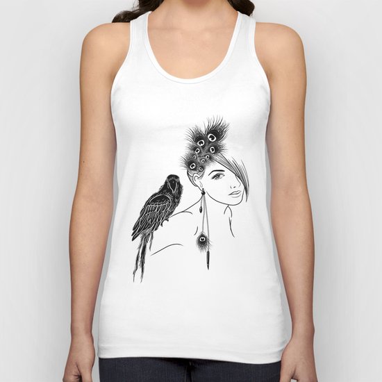 Parrot Girl Unisex Tank Top