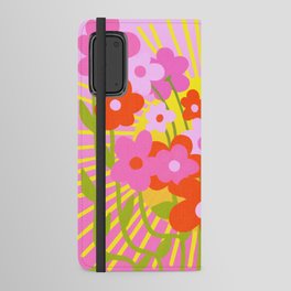 Sunny Spring Flowers Ombre Pink Android Wallet Case