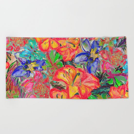 My Tropical Garden 6 Beach Towel