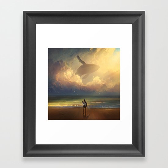 Waiting for the Wave Framed Art Print