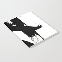 Brushstroke 2 - simple black and white Notebook
