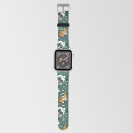 Fox and Hound medieval tapestry pattern design Apple Watch Band