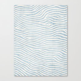Neutral Light Blue Abstract Lines  Canvas Print