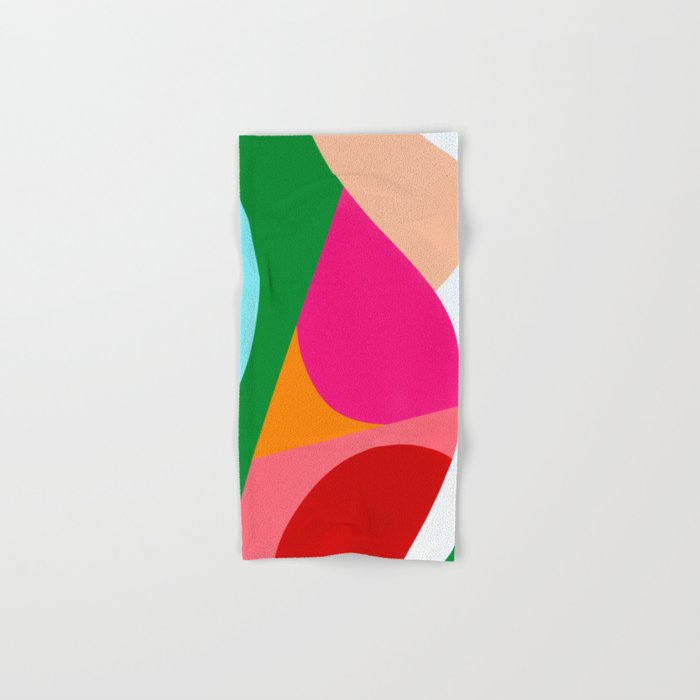Colorful Abstract Shapes Bold Hand & Bath Towel