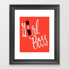 Girl Boss REd Framed Art Print