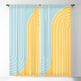 Two Tone Line Curvature II Blackout Curtain