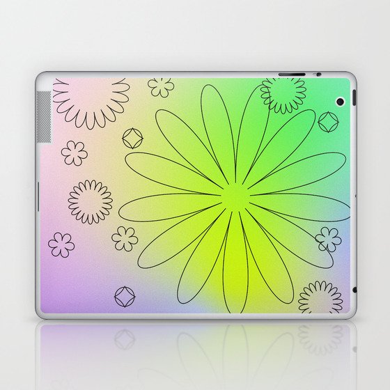 Bloom, Vectorial Illustration with gradient backround Laptop & iPad Skin