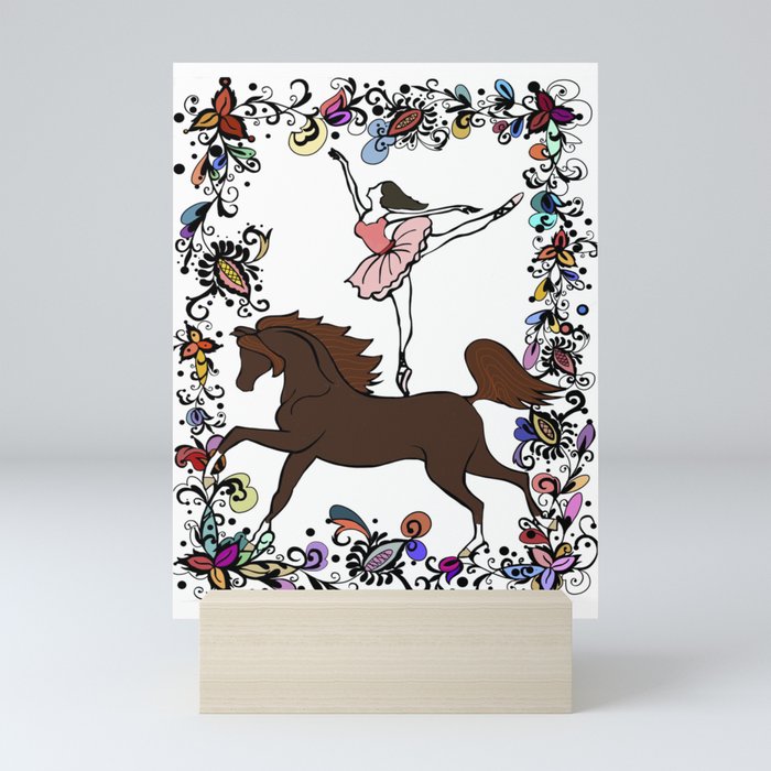 Horse Ballerina Mini Art Print