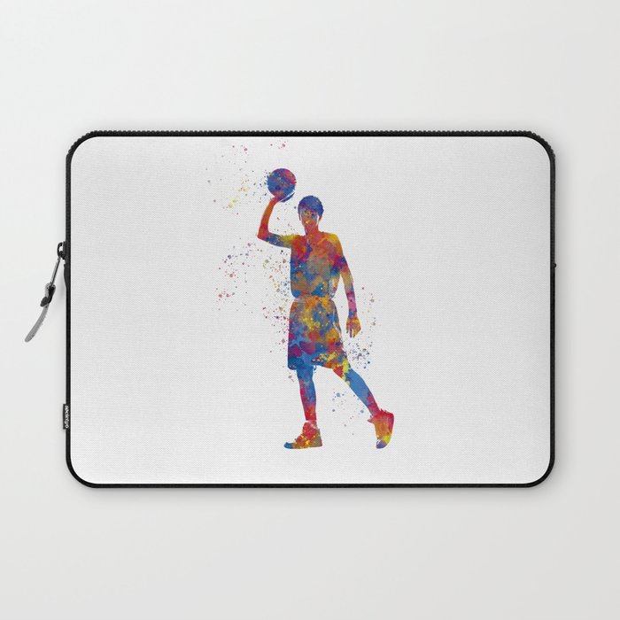 Basketball player in watercolor Laptop Sleeve