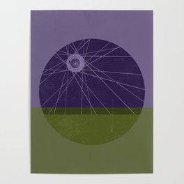 Bike Hub & Spokes Landscape Poster