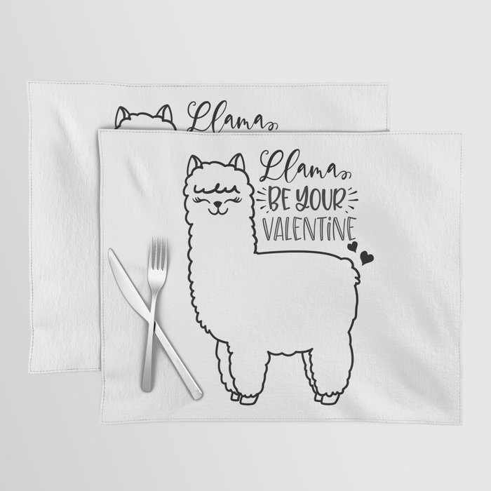 Llama Be Your Valentine Placemat