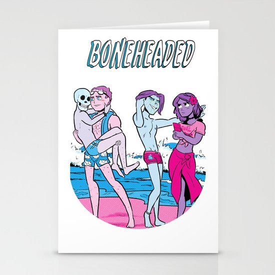 Boneheaded: Summer Break Stationery Cards