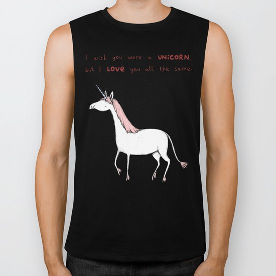 I Wish You Were A Unicorn Biker Tank