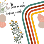 Fleur et retro couleurs pastels