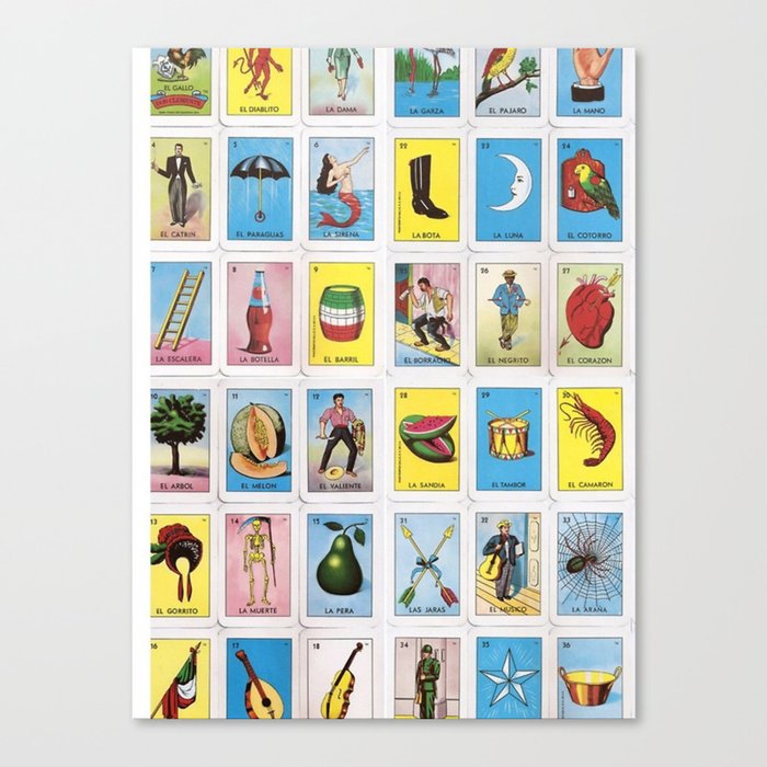 Loteria Cards Canvas Print By Greatphotos234 Society6