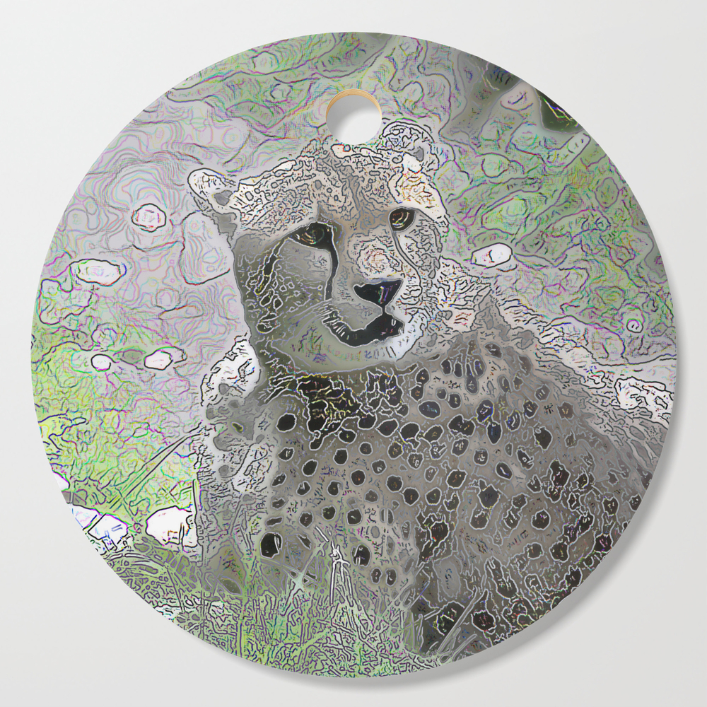 Cheetah - Comic Style Cutting Board by mehrfarbeimleben