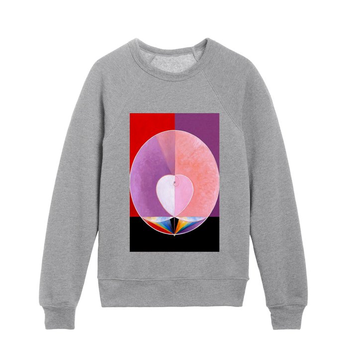 Hilma af Klint (Swedish, 1862-1944) - The Dove No. 2, from Group IX Series SUW/UW - 1915 - Abstract, Symbolic painting - Oil on canvas - Digitally Enhanced Version - Kids Crewneck