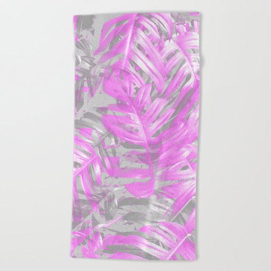 silver and musk, foliage Beach Towel