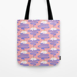 Y2K Squiggly Daisy pattern Tote Bag