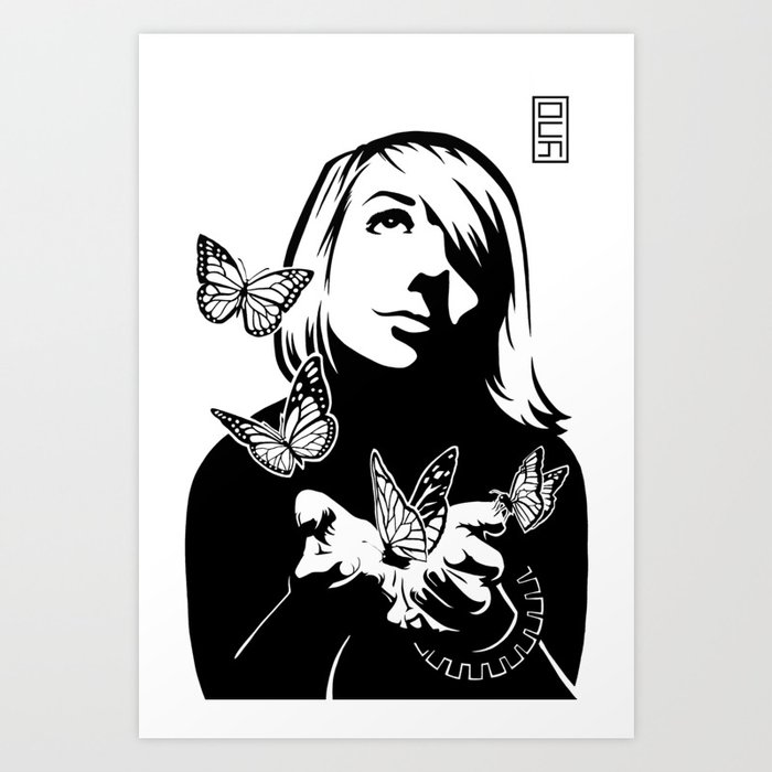 Lili + The Butterflies Art Print