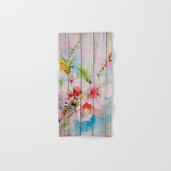 Spring on Wood 01 Hand & Bath Towel